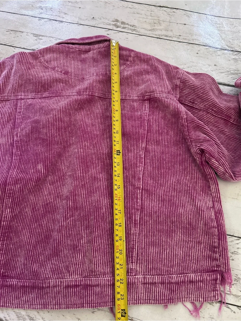 Sz L POL Pink Magenta Boho Corduroy Jacket 100% cotton